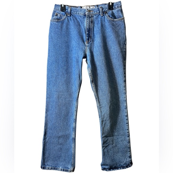 Vintage Zena High Rise Mom Jeans 90s Y2K Classic Blue Denim Straight Leg SZ 14 - Picture 1 of 11